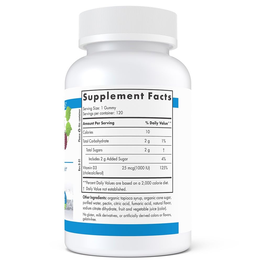 Nordic Naturals Vitamin D3 Gummies packaging with nutritional information