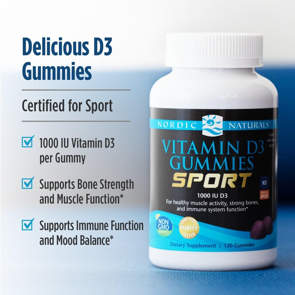 Nordic Naturals Vitamin D3 Gummies wild berry flavour close-up