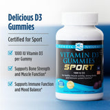 Nordic Naturals Vitamin D3 Gummies wild berry flavour close-up