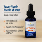 Nordic Naturals Vitamin D3 Liquid 27g back view with ingredient list