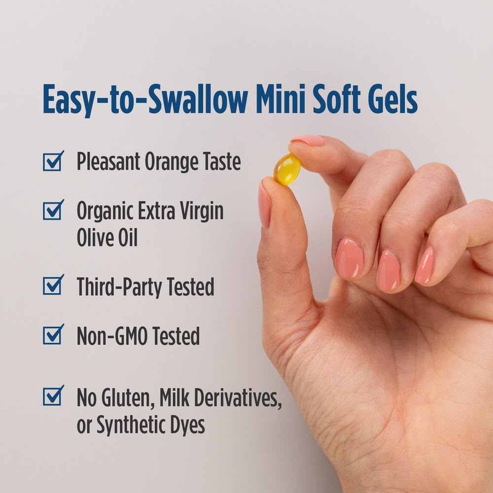 Nordic Naturals Vitamin D3 Mini Soft Gels side view