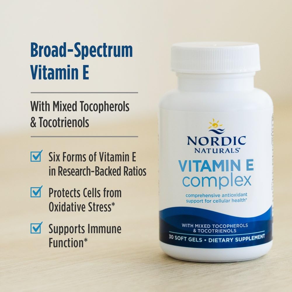 Nordic Naturals Vitamin E Complex soft gel capsule close-up