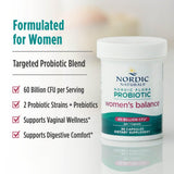 Nordic Naturals Women's Probiotic Balance capsules in a clear view