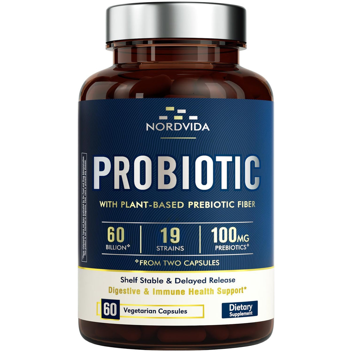 Nordvida Probiotic + Prebiotic Capsules front view