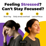 NORMOTIM Calm & Focus Support tablets on a wooden surface