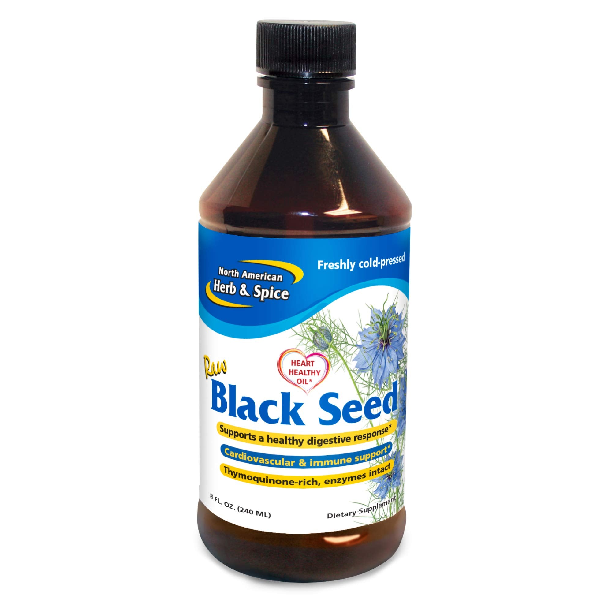 NORTH AMERICAN HERB & SPICE Black Seed Oil 127g front view