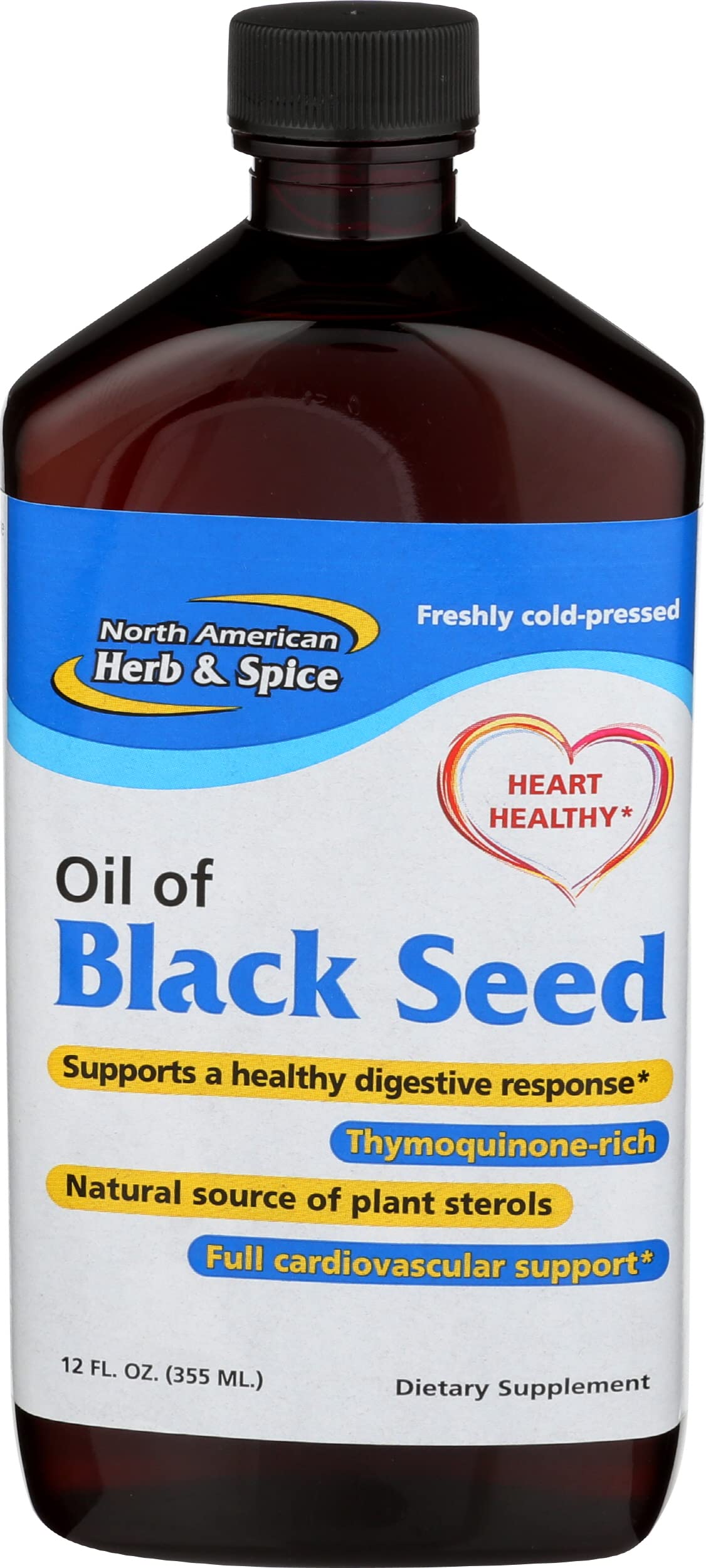 NORTH AMERICAN HERB & SPICE Black Seed Oil 363g front view