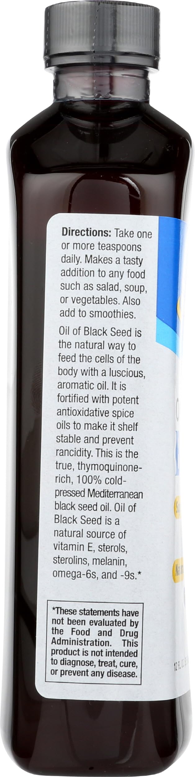 NORTH AMERICAN HERB & SPICE Black Seed Oil 363g on a wooden table