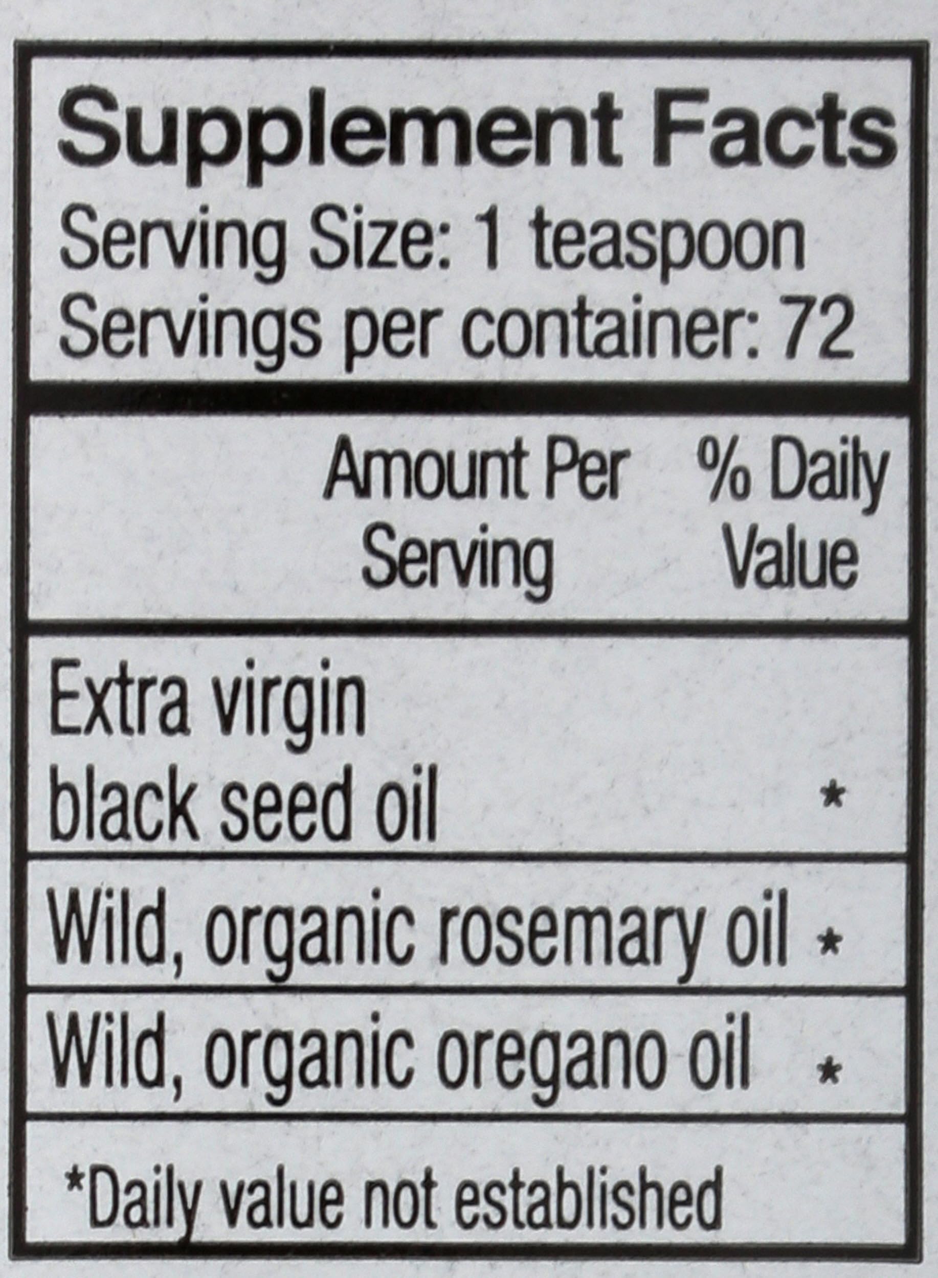 NORTH AMERICAN HERB & SPICE Black Seed Oil 363g packaging