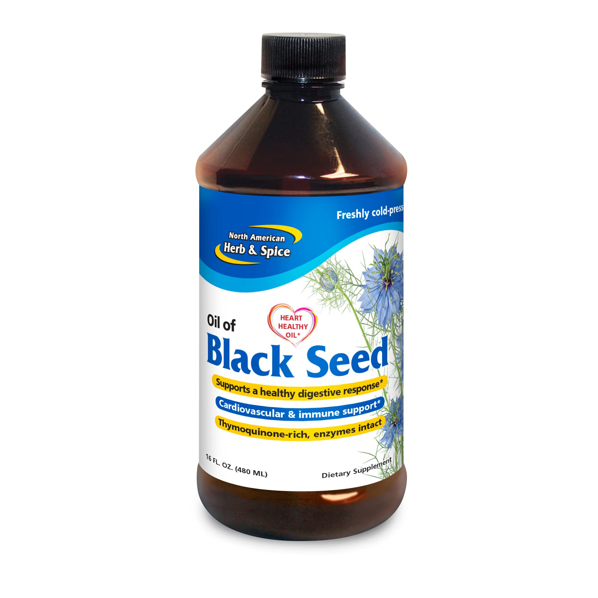 NORTH AMERICAN HERB & SPICE Black Seed Oil 6g front view