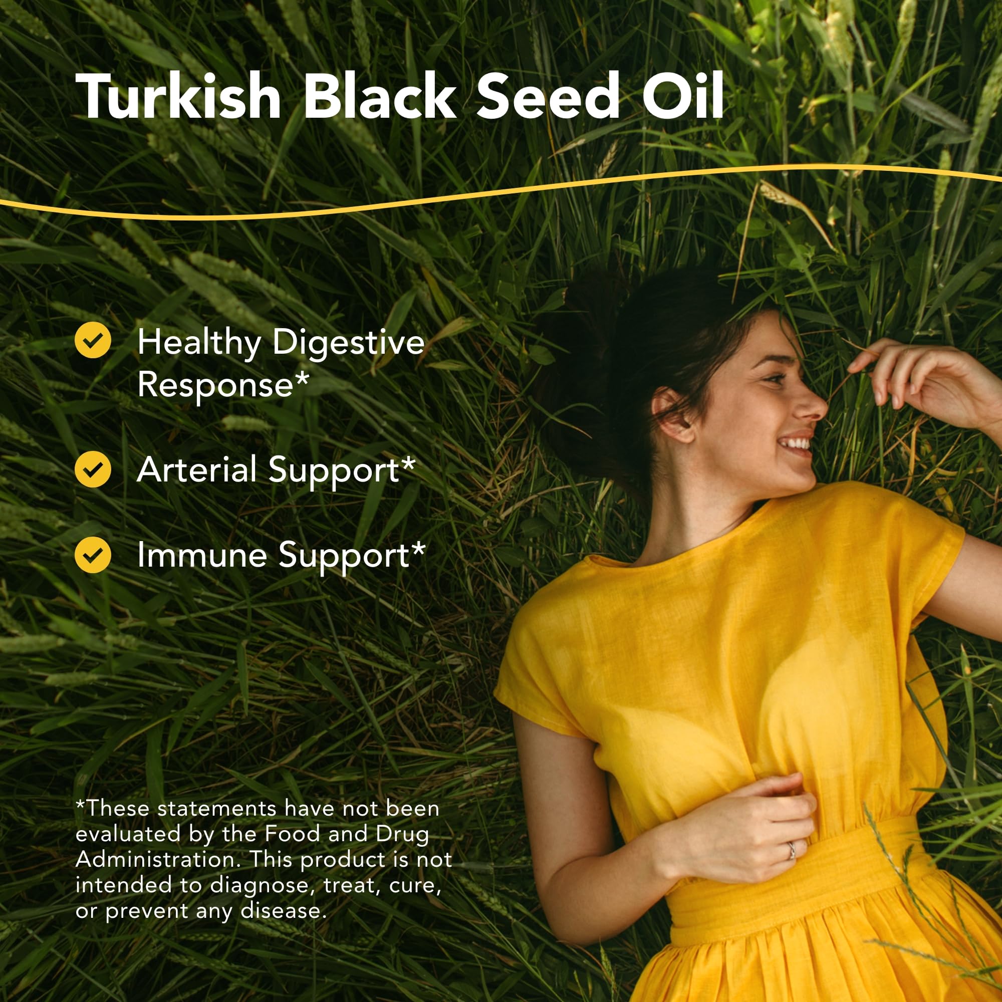 NORTH AMERICAN HERB & SPICE Black Seed Oil back view with ingredient list