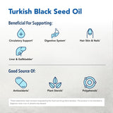 NORTH AMERICAN HERB & SPICE Black Seed Oil side view showing bottle design