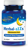 NORTH AMERICAN HERB & SPICE Herbal-zzZs melatonin-free sleep supplement front view
