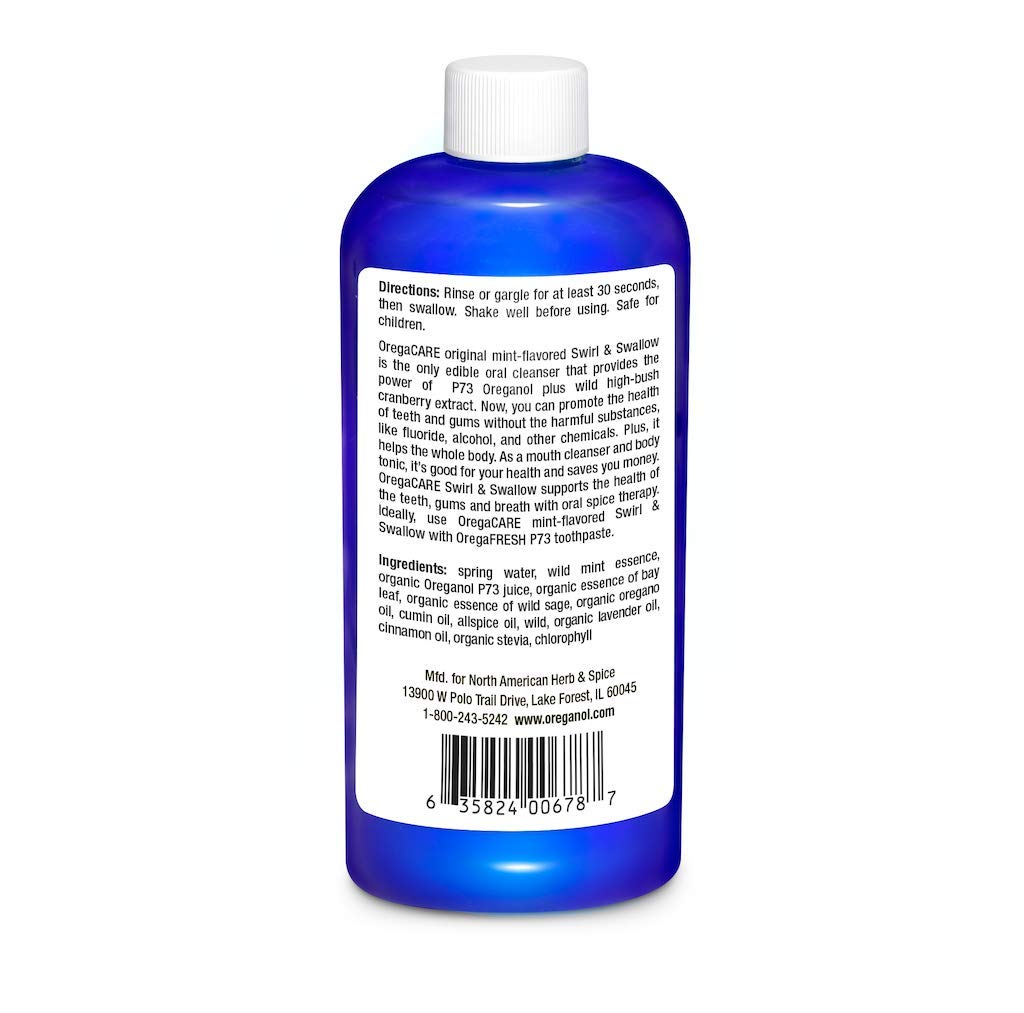 NORTH AMERICAN HERB & SPICE OregaCARE 8 fl. oz. Wild Mint bottle side view