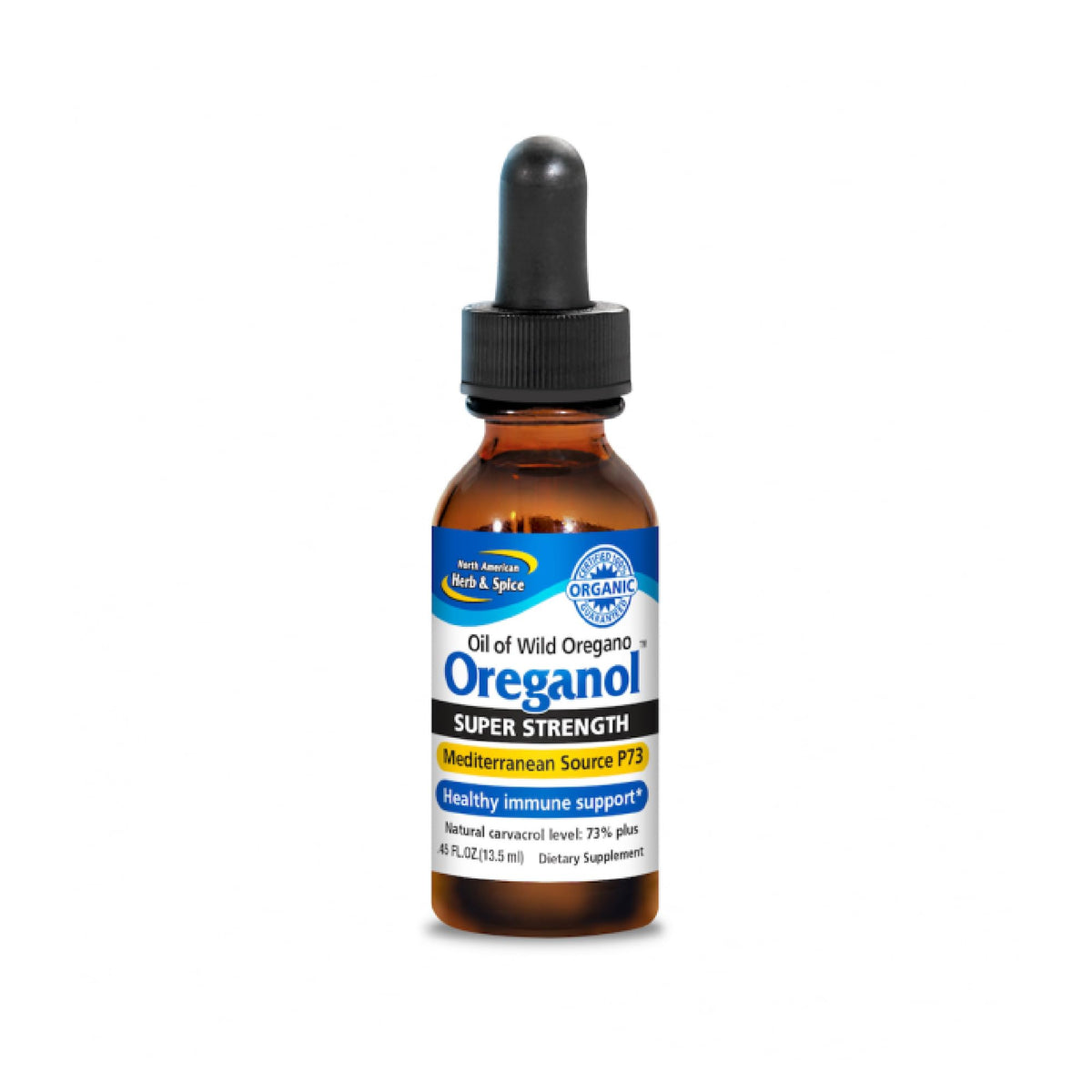 NORTH AMERICAN HERB & SPICE Oreganol P73 40g bottle front view