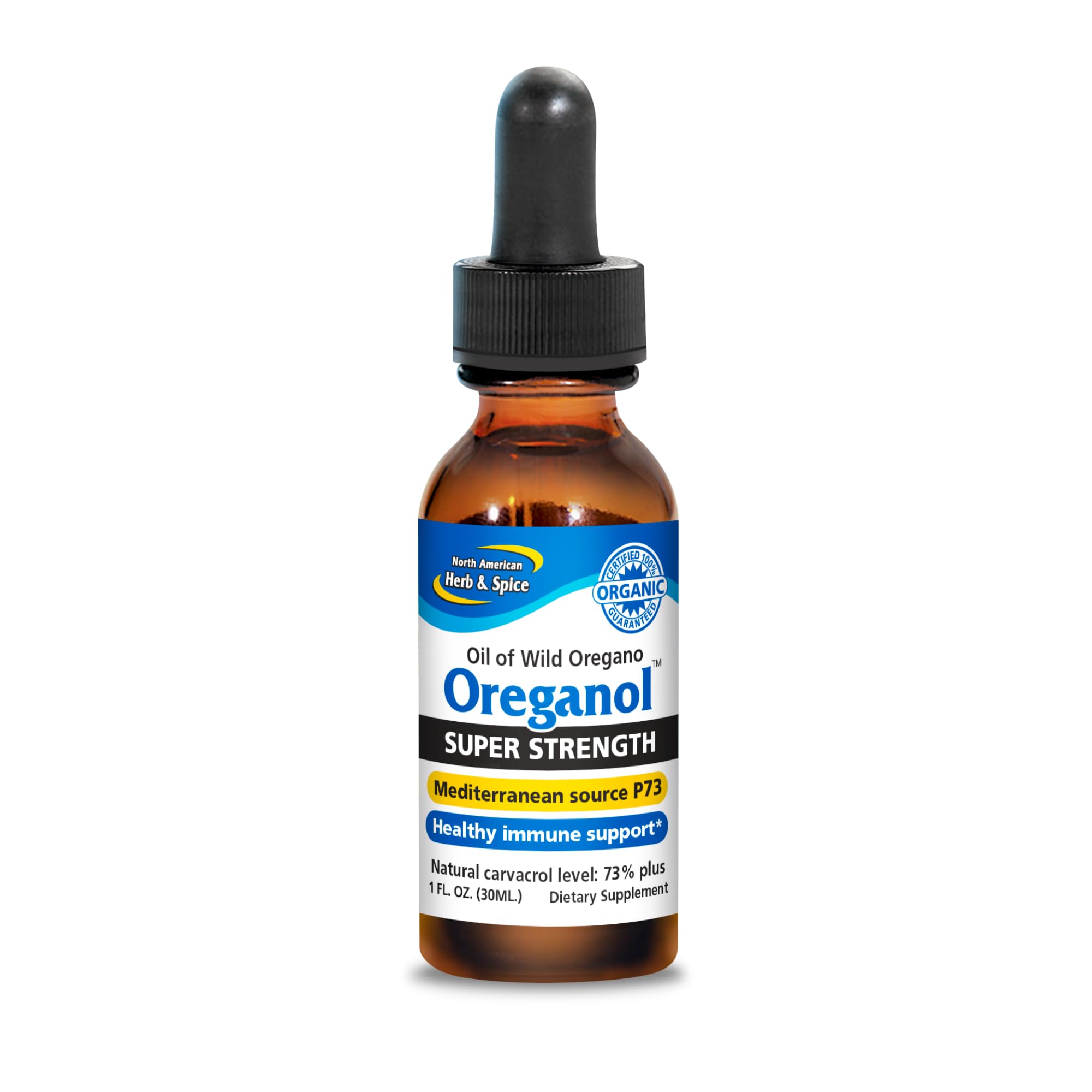 NORTH AMERICAN HERB & SPICE Oreganol P73 front view bottle