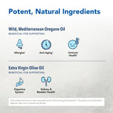 NORTH AMERICAN HERB & SPICE Oreganol P73 Organic Oregano Oil 27g label close-up