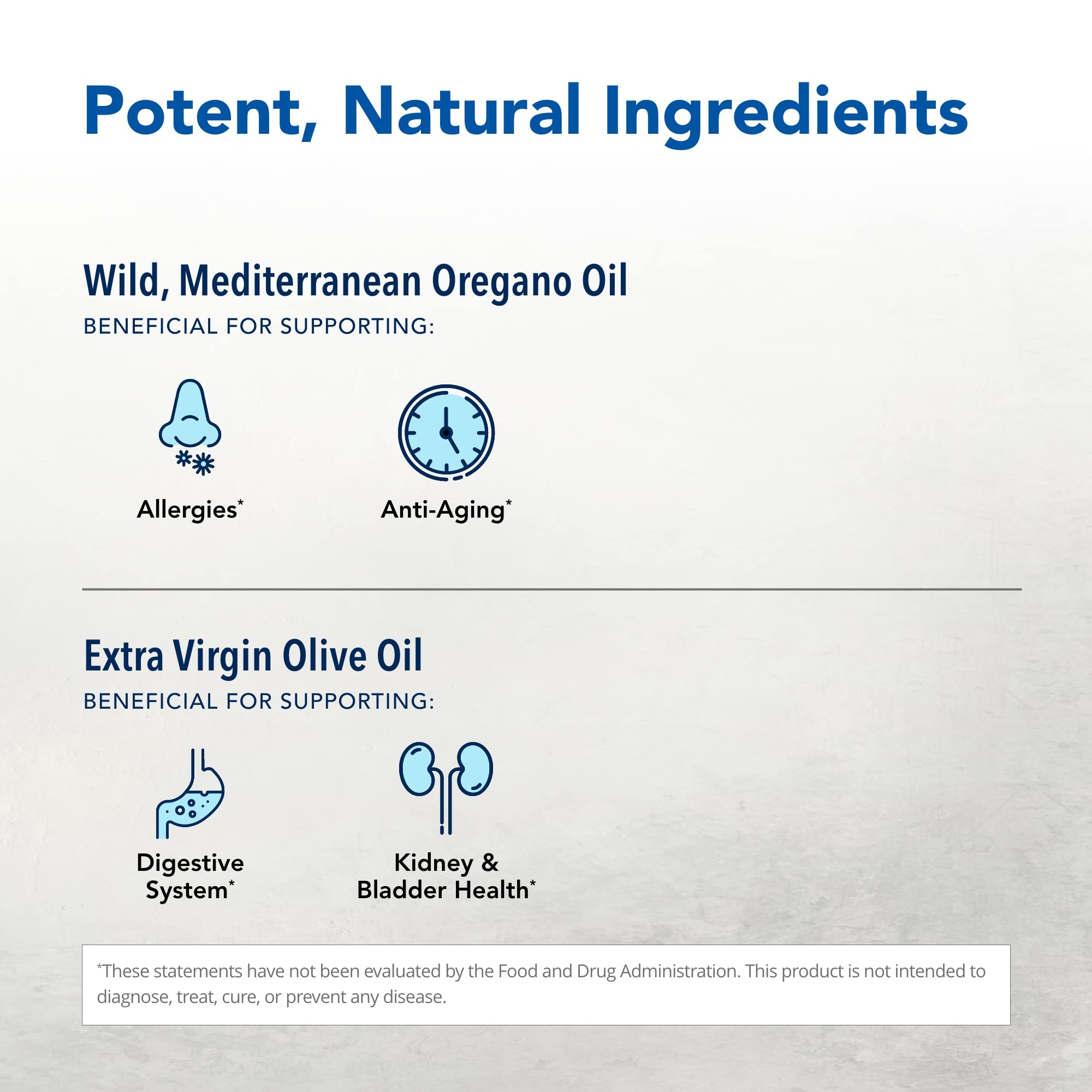 NORTH AMERICAN HERB & SPICE Oreganol P73 Wild Oregano Oil capsules on a wooden table