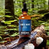 North Spore Lion's Mane Mushroom Extract 4oz liquid tincture dropper close-up