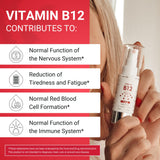 NorVita B12 Spray 500 mcg side view with dosage information