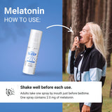 NorVita Sublingual Melatonin Spray 30ml on a bedside table