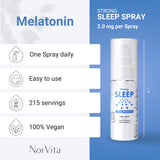 NorVita Sublingual Melatonin Spray 30ml side view