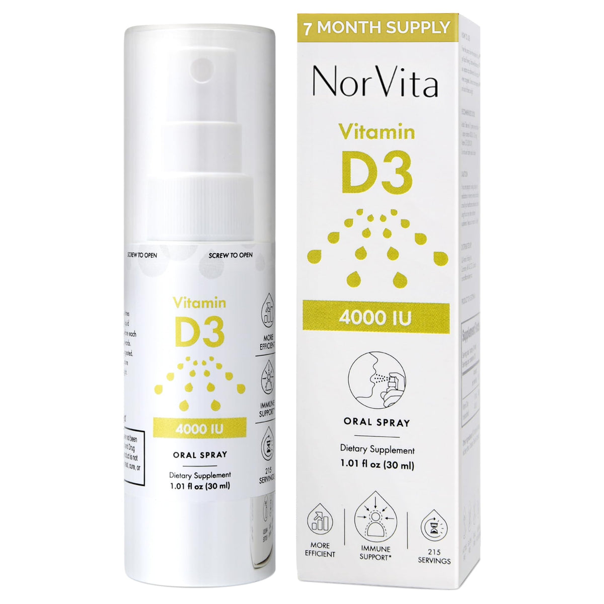 NorVita Vitamin D3 Oral Spray 4000 IU front view