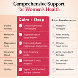 Nourished Calm + Sleep 60 Capsules close-up of label