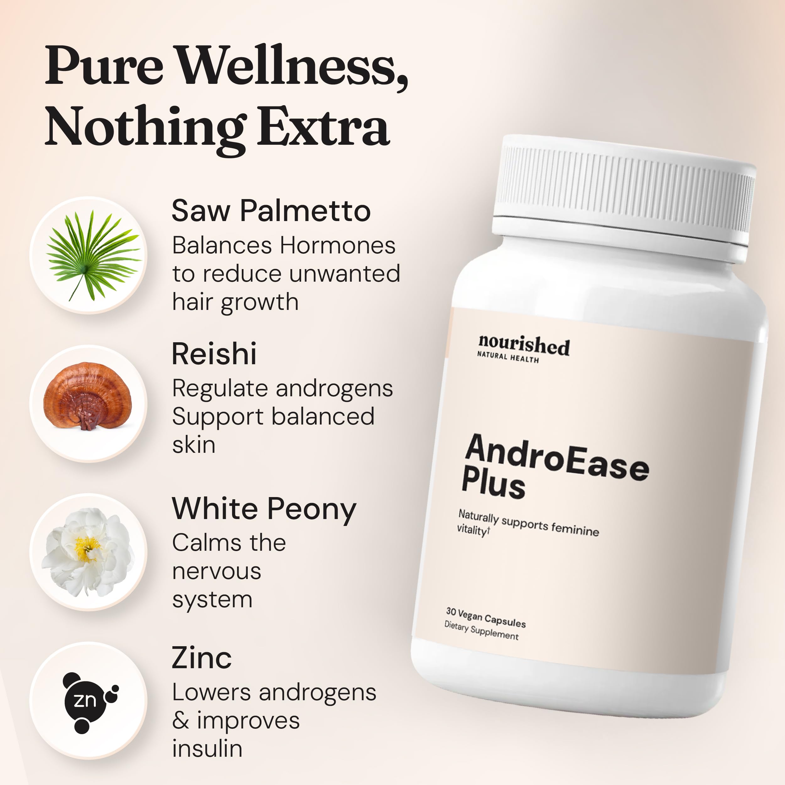 Nourished Natural Health Saw Palmetto Extract capsules in a hand