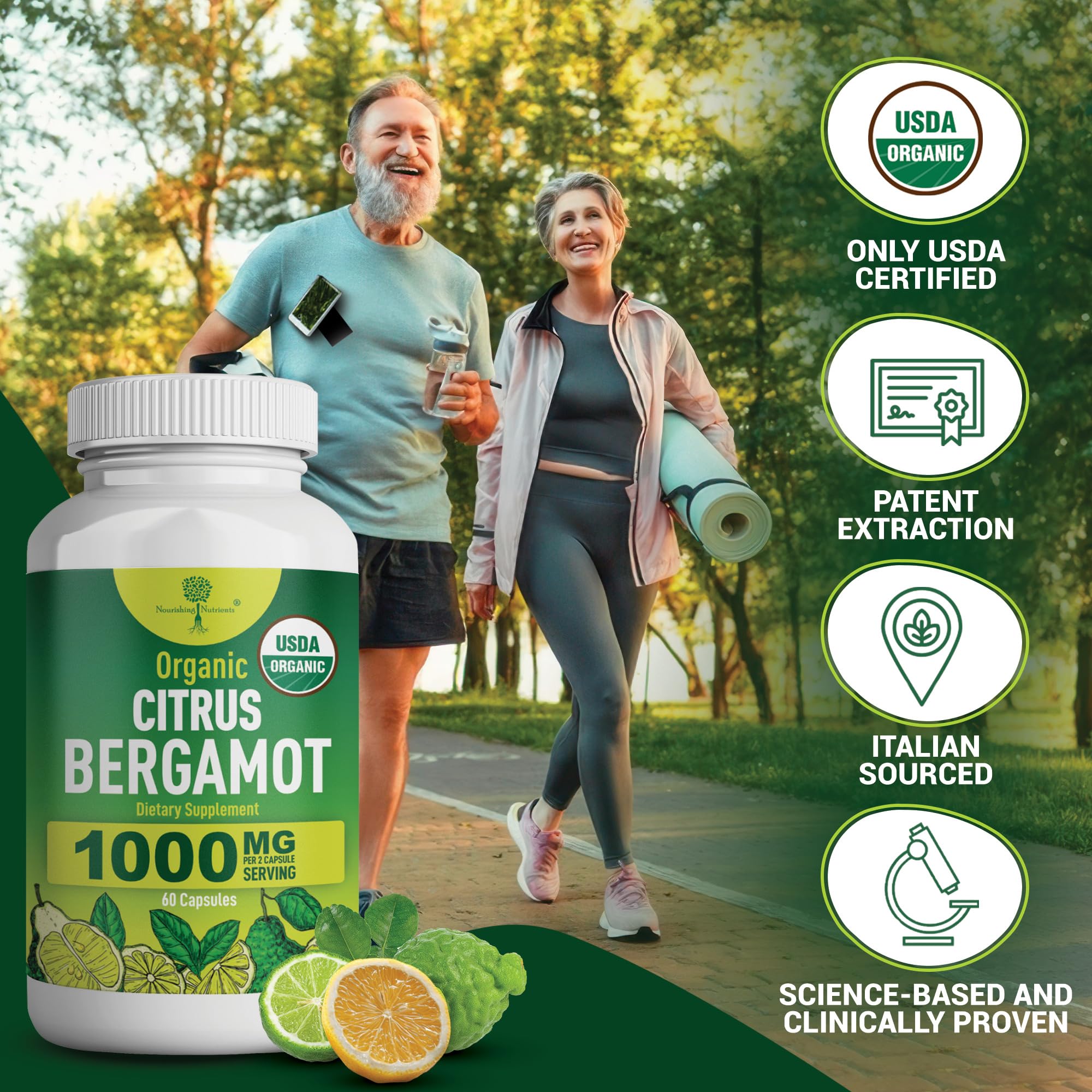 Nourishing Nutrients Citrus Bergamot 1000 mg Capsules packaging