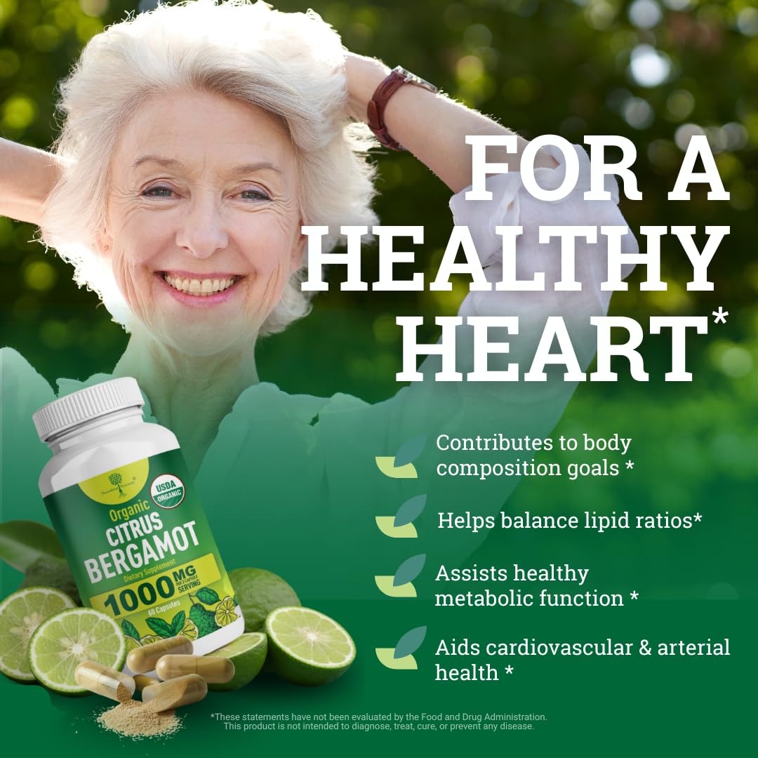 Nourishing Nutrients Citrus Bergamot 1000 mg Capsules side view