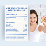 Nourishing Nutrients Wild Caught Fish Eggs Supplement close-up of fish eggs