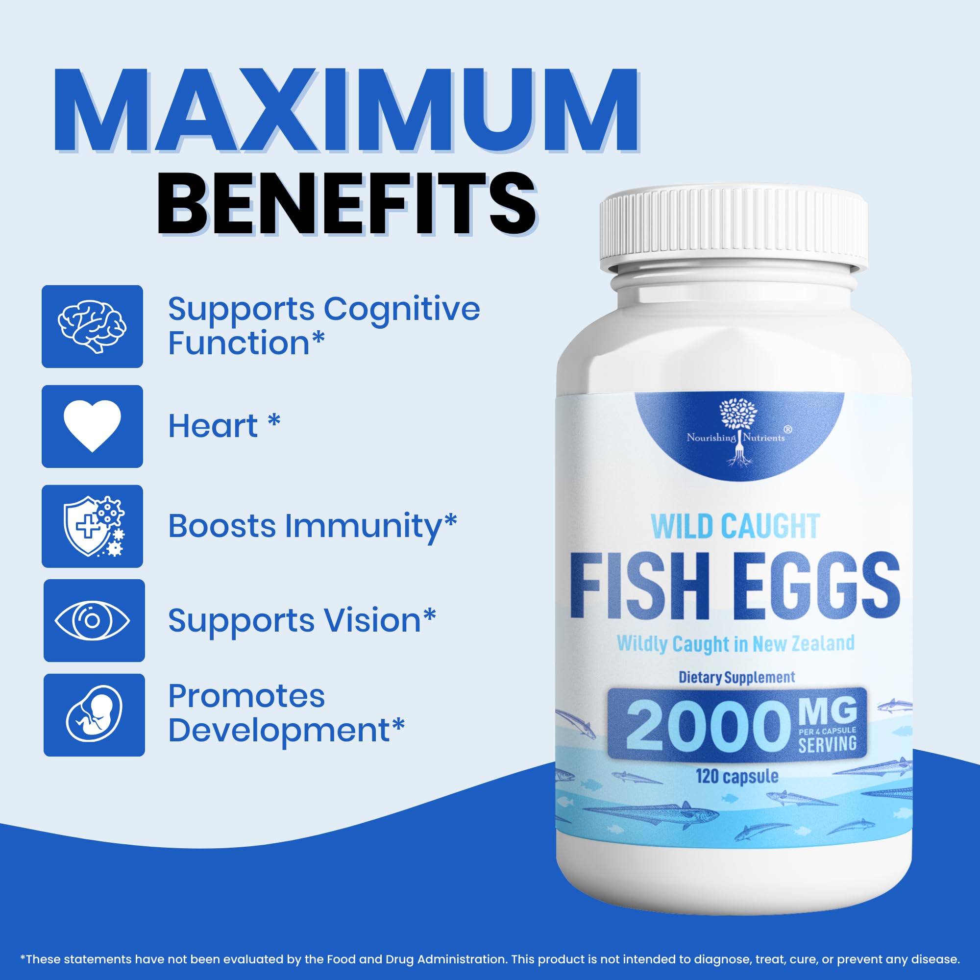 Nourishing Nutrients Wild Caught Fish Eggs Supplement packaging