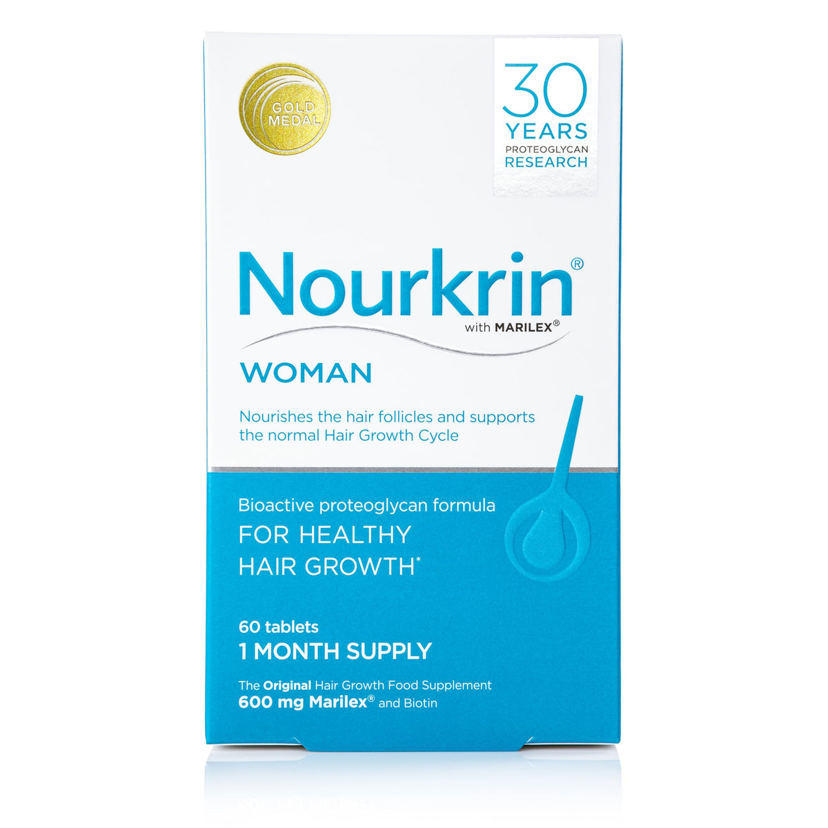 Nourkrin Woman Multivitamin Tablets 30 Count front view