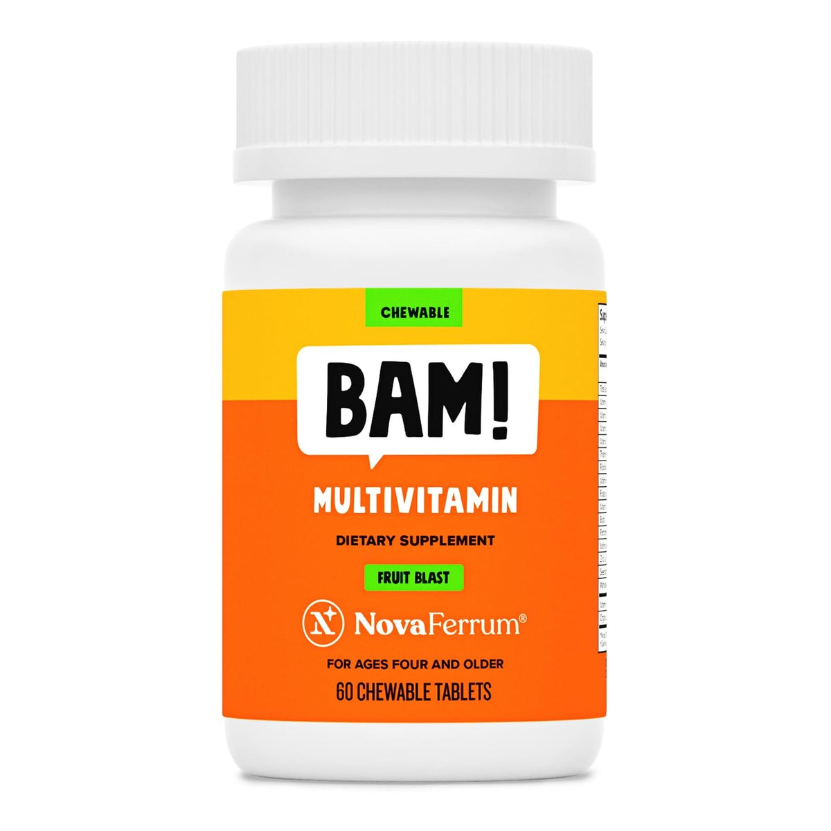 NovaFerrum Chewable Multivitamin front view packaging