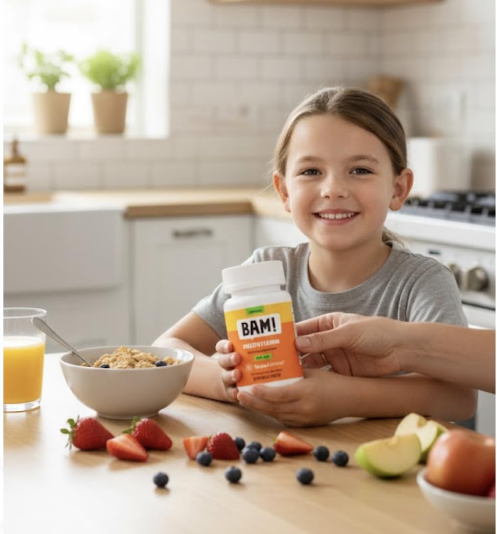NovaFerrum Chewable Multivitamin on a kitchen counter