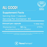 NovaFerrum Iron Supplement 32g side view