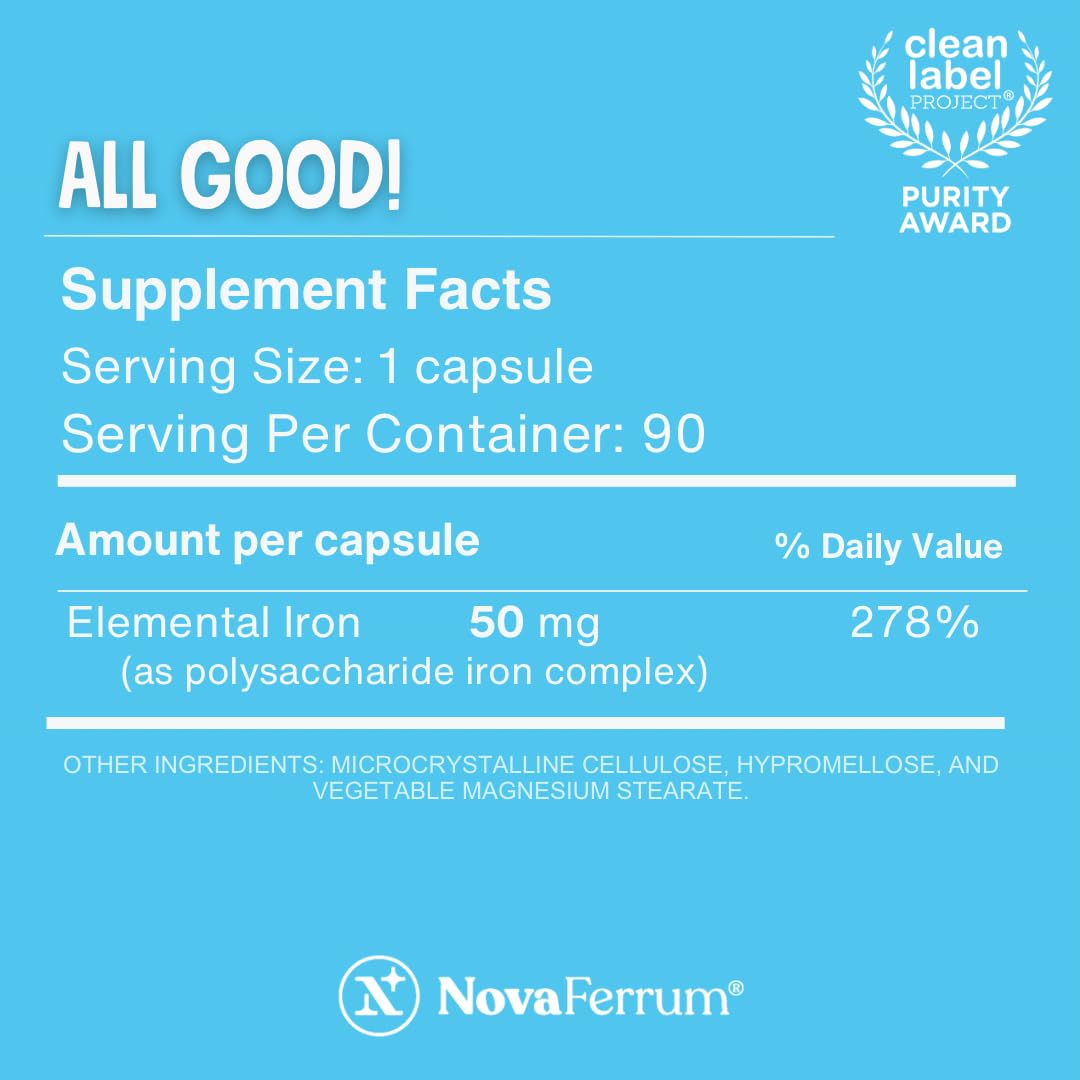 NovaFerrum Iron Supplement 50g side view