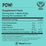 NovaFerrum Iron Supplement Chewable Tablets side view