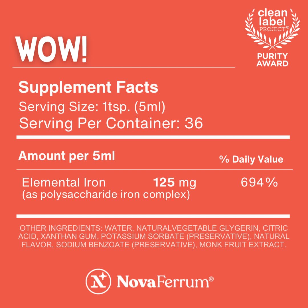 NovaFerrum Iron Supplement Liquid 125mg packaging