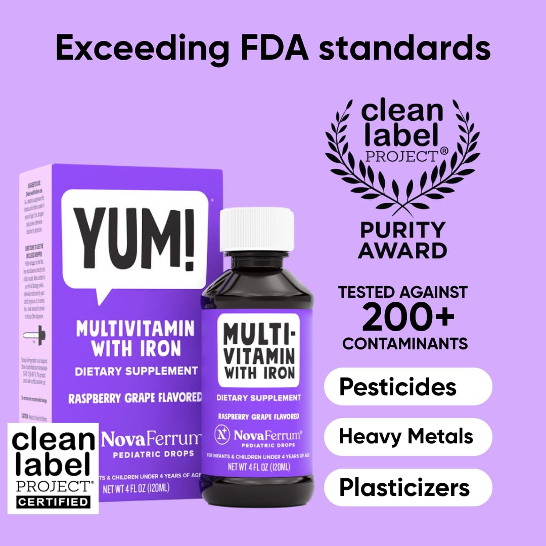 NovaFerrum Multivitamins for Kids bottle side view