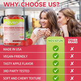 Novafun Collagen Gummies with fresh peaches
