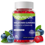 Novafun Melatonin Gummies 6mg front view of packaging