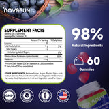 Novafun Melatonin Gummies 6mg side view of bottle