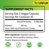 Novafun Potassium Citrate Supplement 1000mg bottle side view