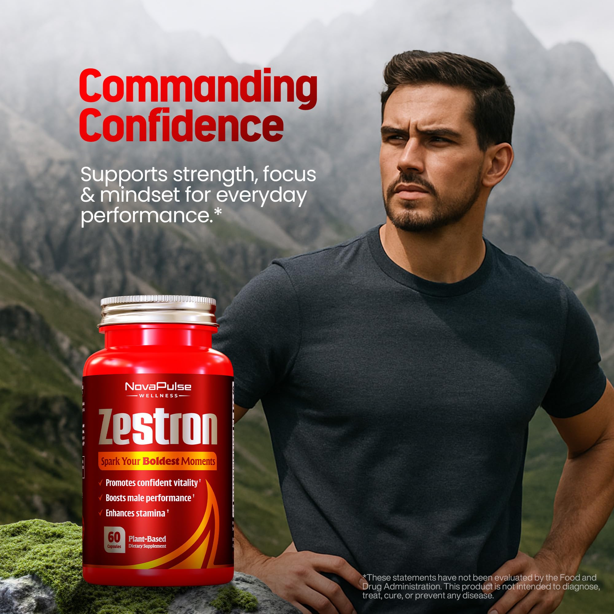 NovaPulse Wellness Performance Support Supplement with a measuring tape