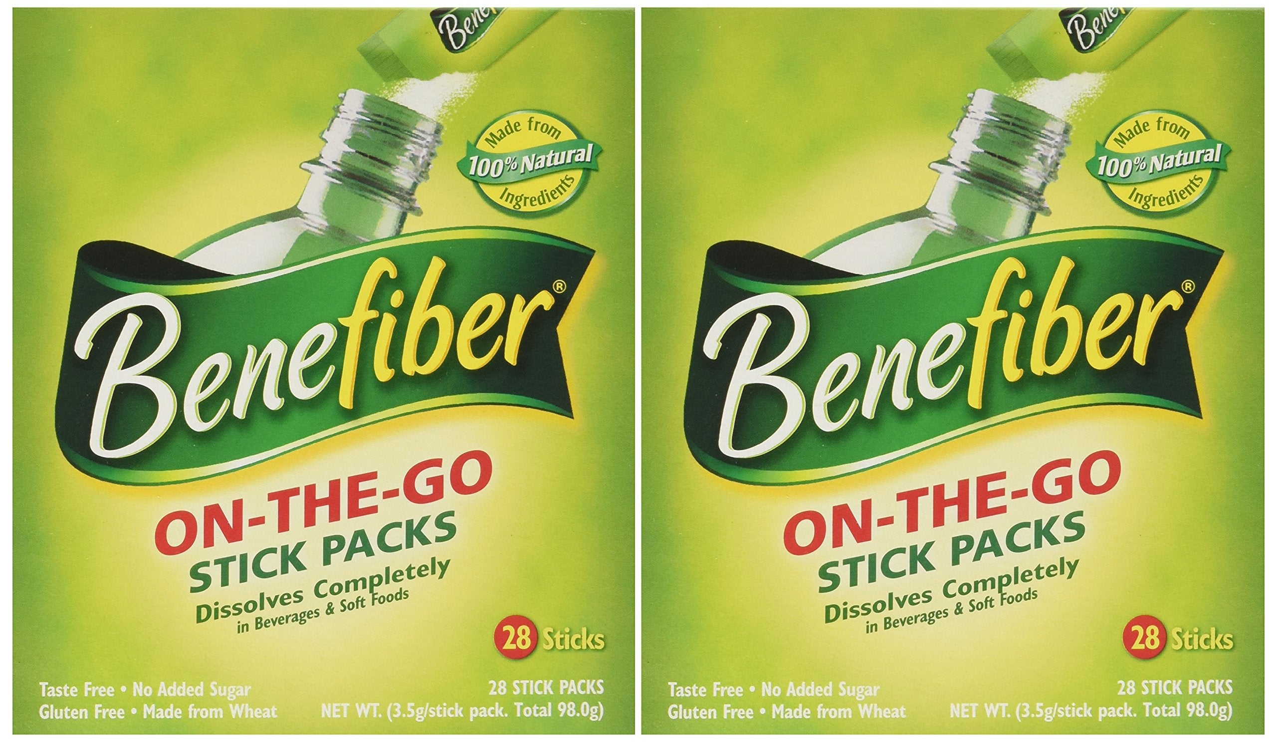 NOVARTIS Benefiber Prebiotic Fiber Supplement On-The-Go Sticks pack front view