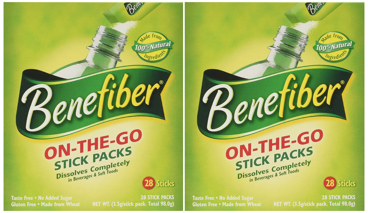 NOVARTIS Benefiber Prebiotic Fiber Supplement On-The-Go Sticks pack front view