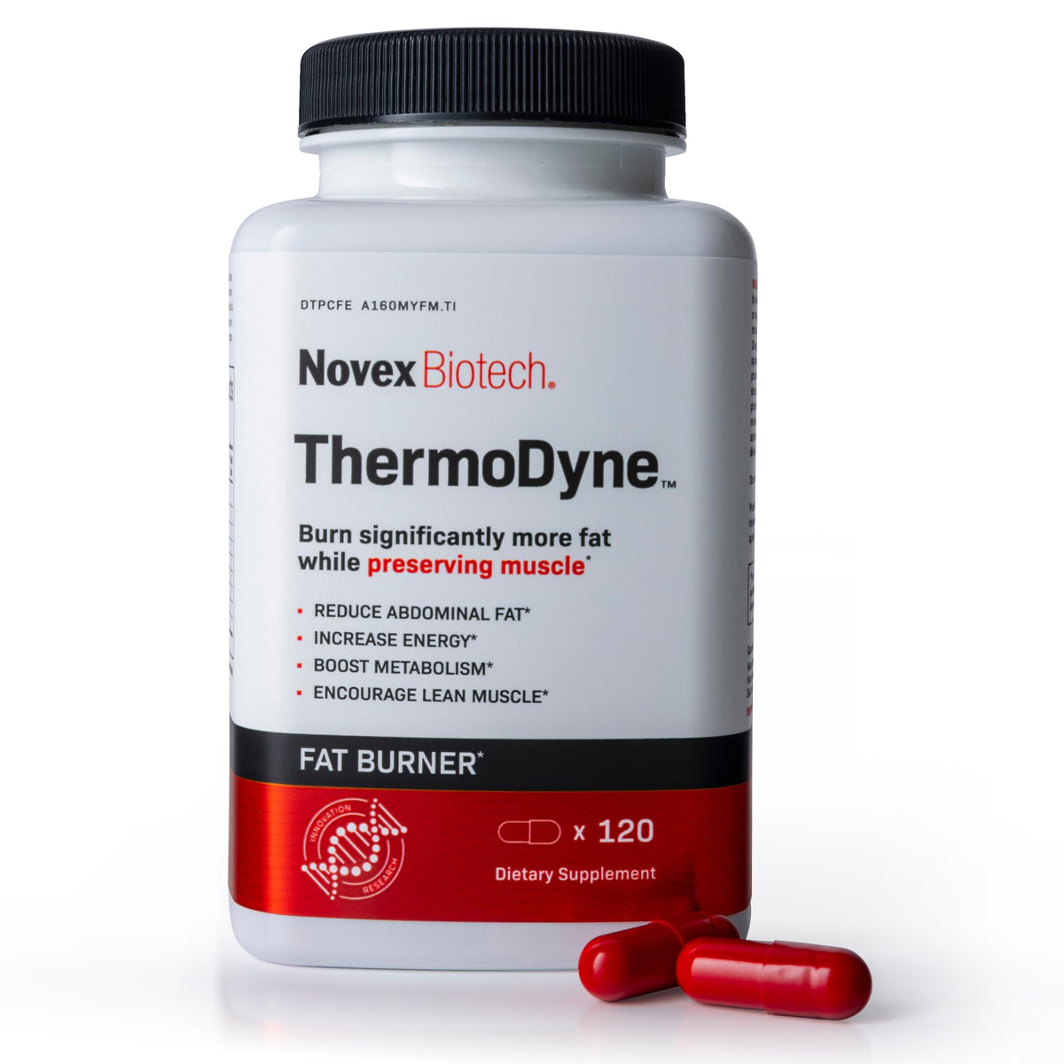 Novex Biotech ThermoDyne Fat Burner front view packaging