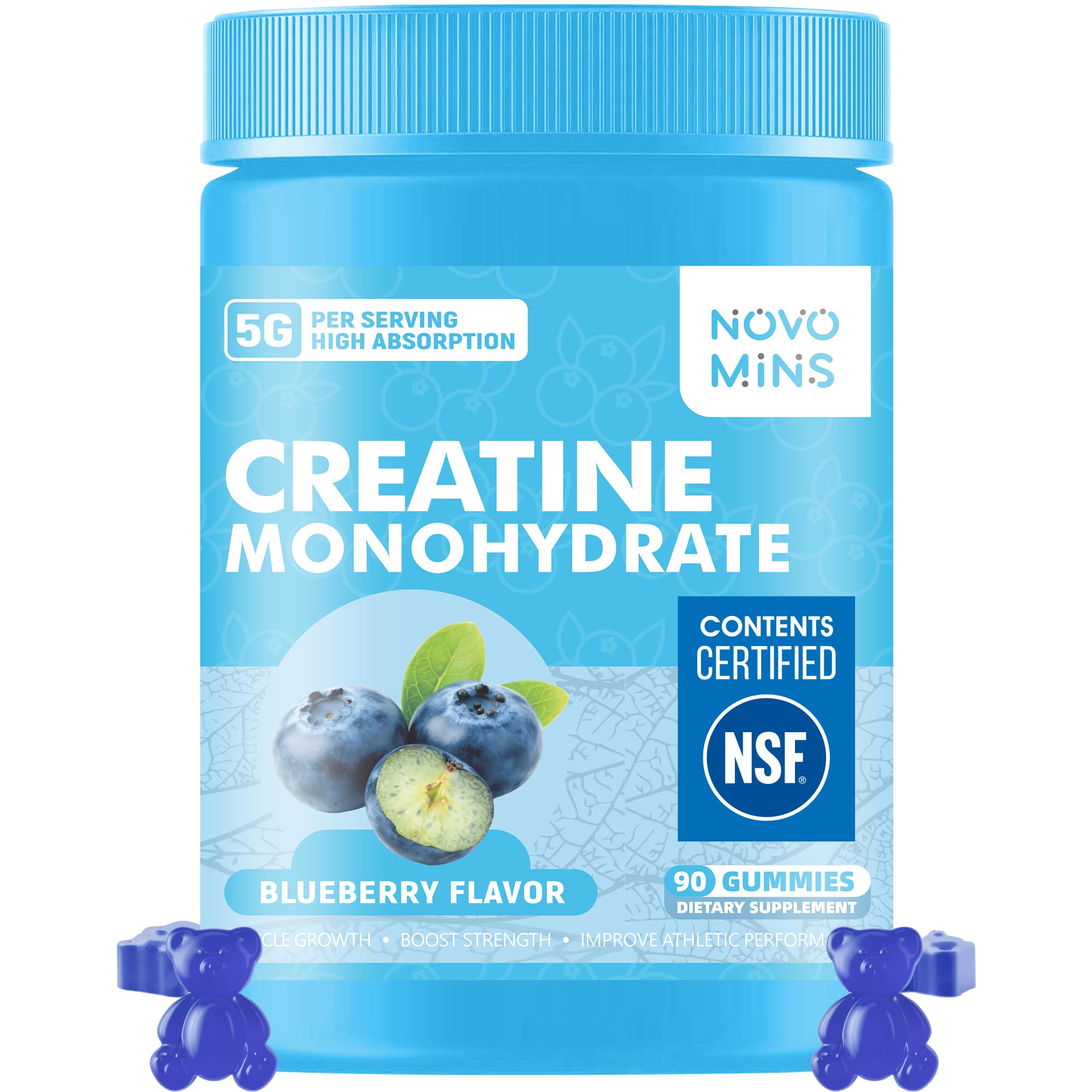 novomins Creatine Monohydrate Gummies 5000mg front view